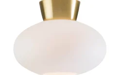 Badrum|Hall & Trappa < Belid Bullo Plafond 27cm Mässing/Opal