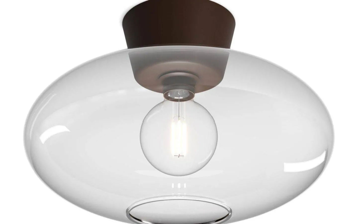 Plafonder < Belid Bullo Plafond 38cm Oxid/Klarglas