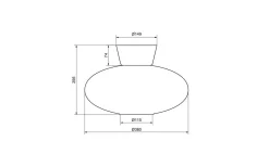 Badrum|Hall & Trappa-Belid Bullo XL Plafond 38cm Svart/Opal