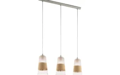Avlånga Taklampor < Eglo Burnham Taklampa 84cm 3L Borstad Stål/Bast