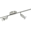 Avlånga Takspotlights|Takspot Med Minst 4 Lampor < Eglo Buzz Takspotlight 69cm GU10 LED 3000K 4x2,8W Nickel