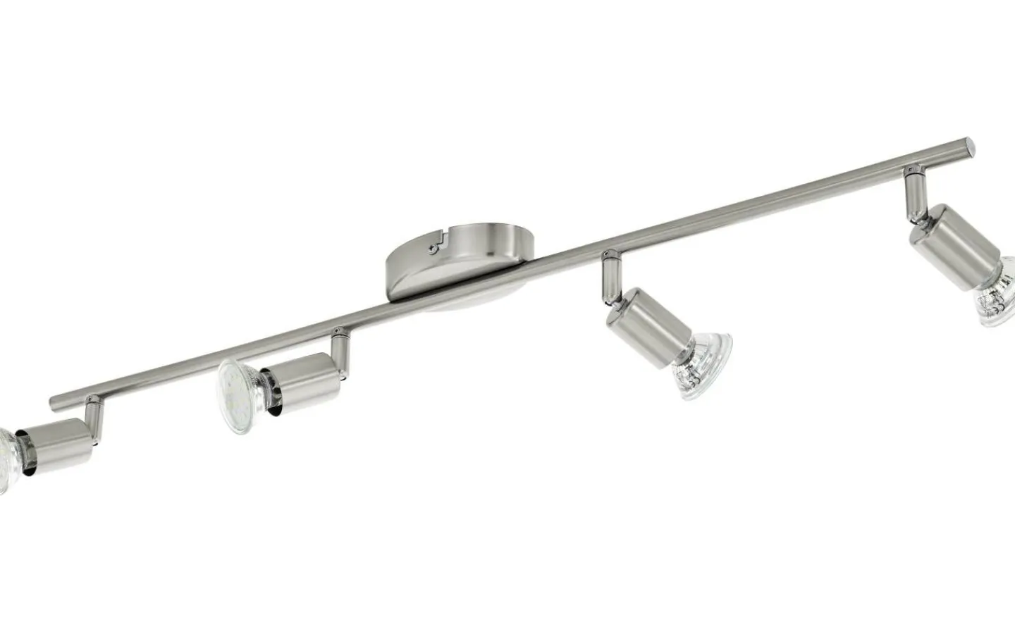 Avlånga Takspotlights|Takspot Med Minst 4 Lampor < Eglo Buzz Takspotlight 69cm GU10 LED 3000K 4x2,8W Nickel