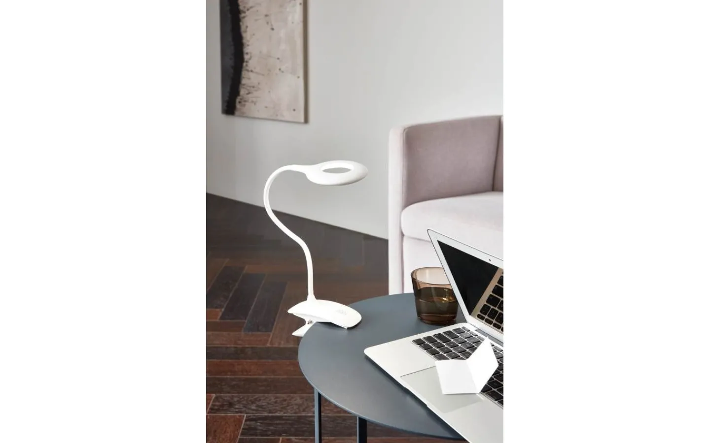 Klämlampor < Eglo Cabado Klämlampa 42cm Batteri/USB LED 3000K 3W Vit
