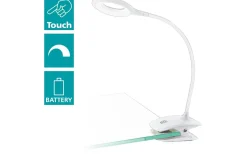Klämlampor < Eglo Cabado Klämlampa 42cm Batteri/USB LED 3000K 3W Vit