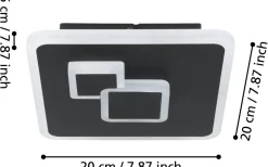 Plafonder-Eglo Cadegal Plafond 20cm LED 4000K 8W Svart