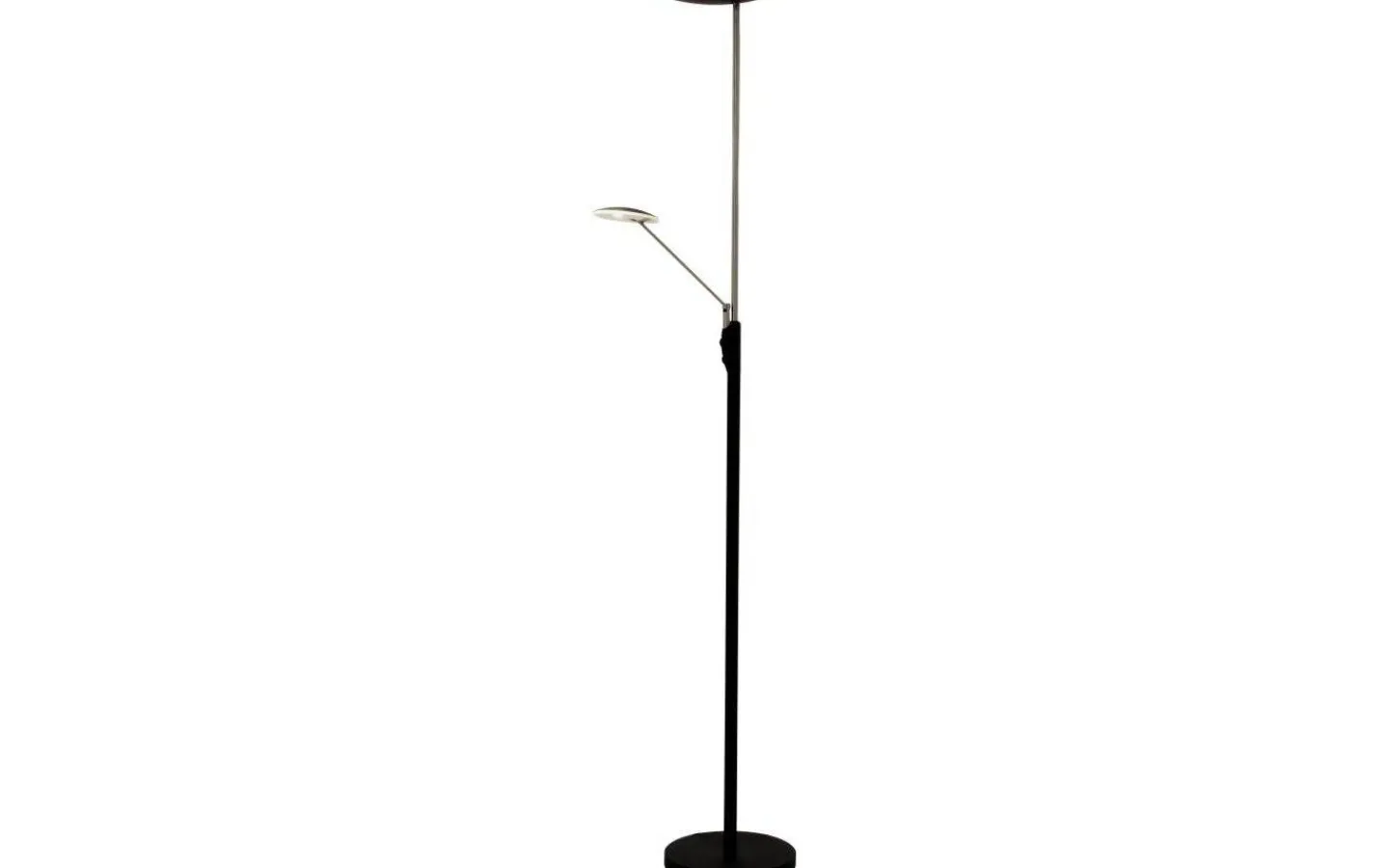 Uplight|Golvläslampor-Aneta Cadiz Golvlampa 186cm LED 28W+5W 3000K Svart/Mässing