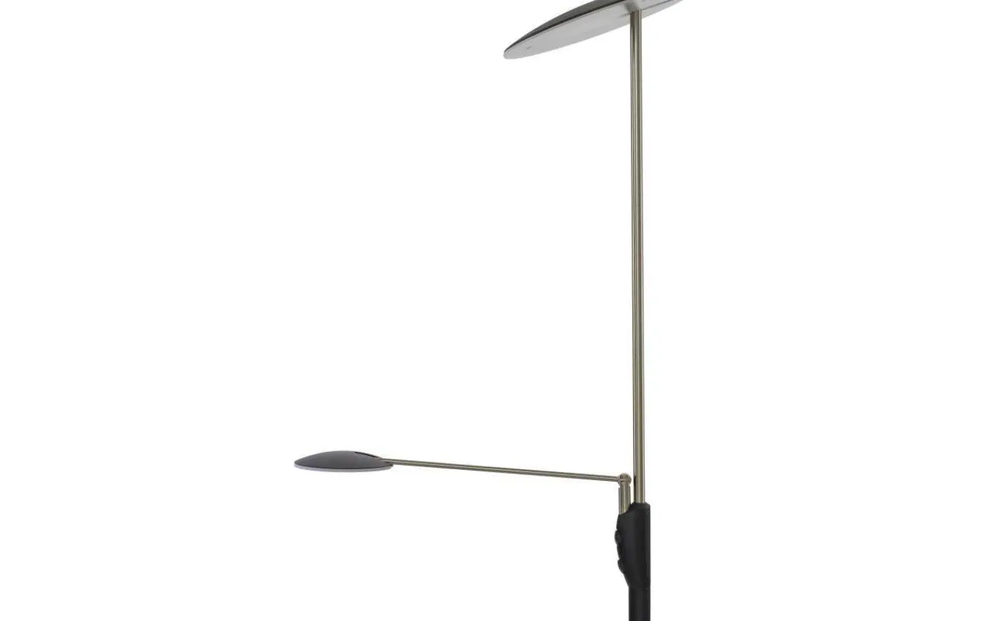 Uplight|Golvläslampor-Aneta Cadiz Golvlampa 186cm LED 28W+5W 3000K Svart/Mässing