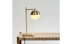 Skrivbordslampor|Bordslampor-Dyberg Larsen Caen Bordslampa 45cm Opal/Mässing
