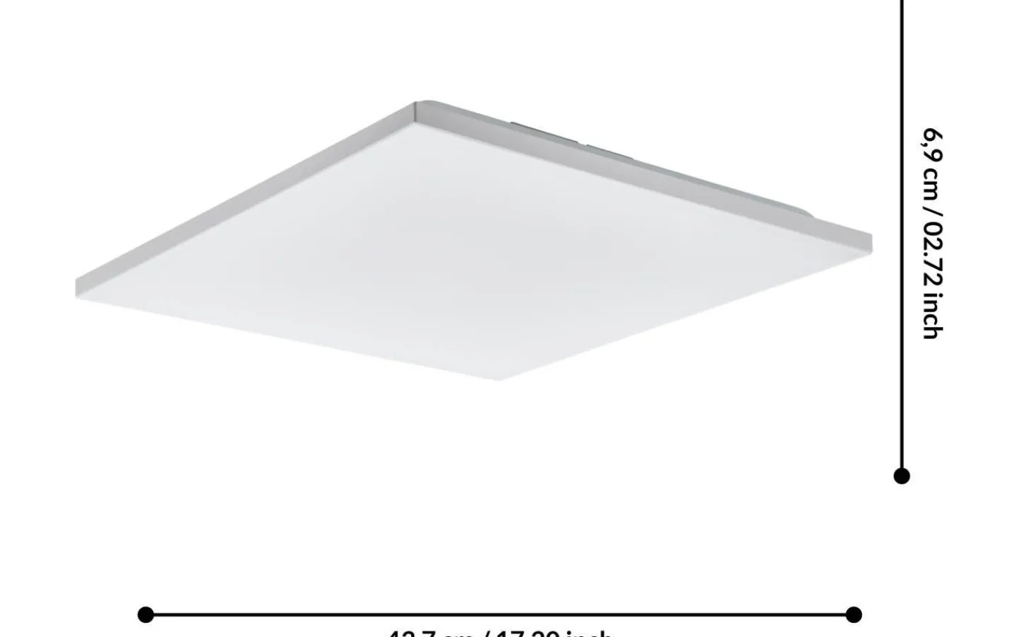 Plafonder-Eglo Calemar Plafond 44cm LED 4000K 19W Vit