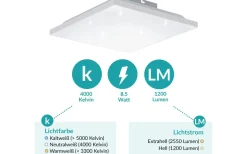 Plafonder < Eglo Calemar-S Plafond 29cm LED 4000K 8,5W Vit