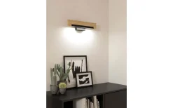 Lampetter < Eglo Camacho Vägglampa 44cm LED 3000K 8,5W Svart/Ek