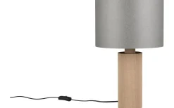 Bordslampor-Trio Lighting Canio Bordslampa 48cm E27 trä/grå