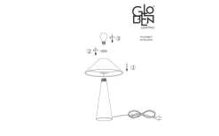 Bordslampor-Globen Lighting Cannes Bordslampa 40cm Brun