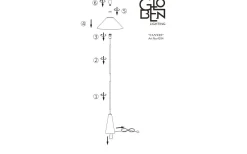 Golvlampor < Globen Lighting Cannes Golvlampa 140cm Mud