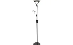 Uplight-Aneta Cannes Golvlampa 1,8m LED 25W/5W 3000K Svart