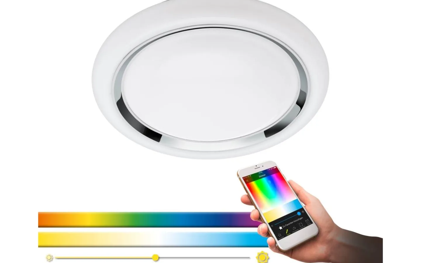 Plafonder < Eglo Capasso Plafond 34cm Connect LED 2700-6500K + RGB 17W Vit
