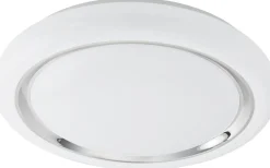 Plafonder < Eglo Capasso Plafond 40cm LED 3000K 20W Vit/Krom