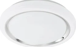 Plafonder-Eglo Capasso Plafond 34cm LED 3000K 18W Vit/Krom