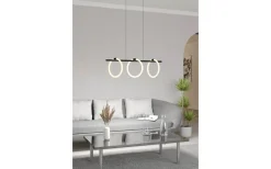 Avlånga Taklampor < Eglo Caranacoa Taklampa 78cm LED 3000K 3x9W Svart