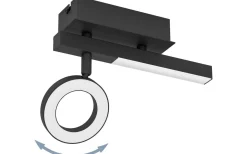 Takspot Med 1 Lampa < Eglo Cardillio 2 Takspotlight 23cm LED 3000K 3,2W + 2,2W Svart