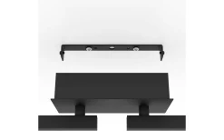 Avlånga Takspotlights|Takspot Med Minst 4 Lampor-Eglo Cardillio 2 Takspotlight 99cm LED 3000K 4x3,2W + 2x3,3W Svart