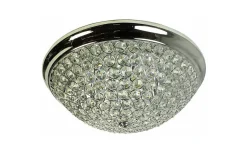 Kristallplafonder|Plafonder-Oriva Carlo Plafond 46cm Kristall Krom/Klar