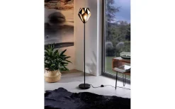 Golvlampor-Eglo Carlton Golvlampa 153cm Svart/Koppar
