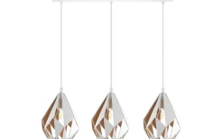 Avlånga Taklampor-Eglo Carlton Taklampa 81cm 3L Vit/Guld