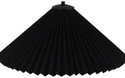 Plisserade Lampskärmar-Hallbergs Carolin Lampskärm Ø40cm Svart