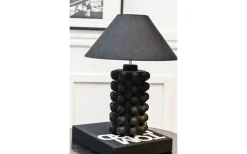 Enfärgade Runda Lampskärmar-Hallbergs Carolin Lampskärm Ø32cm Svart