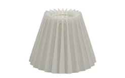 Plisserade Lampskärmar-Hallbergs Carolin Lampskärm Ø22cm Vit