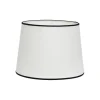 Enfärgade Runda Lampskärmar < Hallbergs Carolin Lampskärm Ø35cm Vit med svarta band