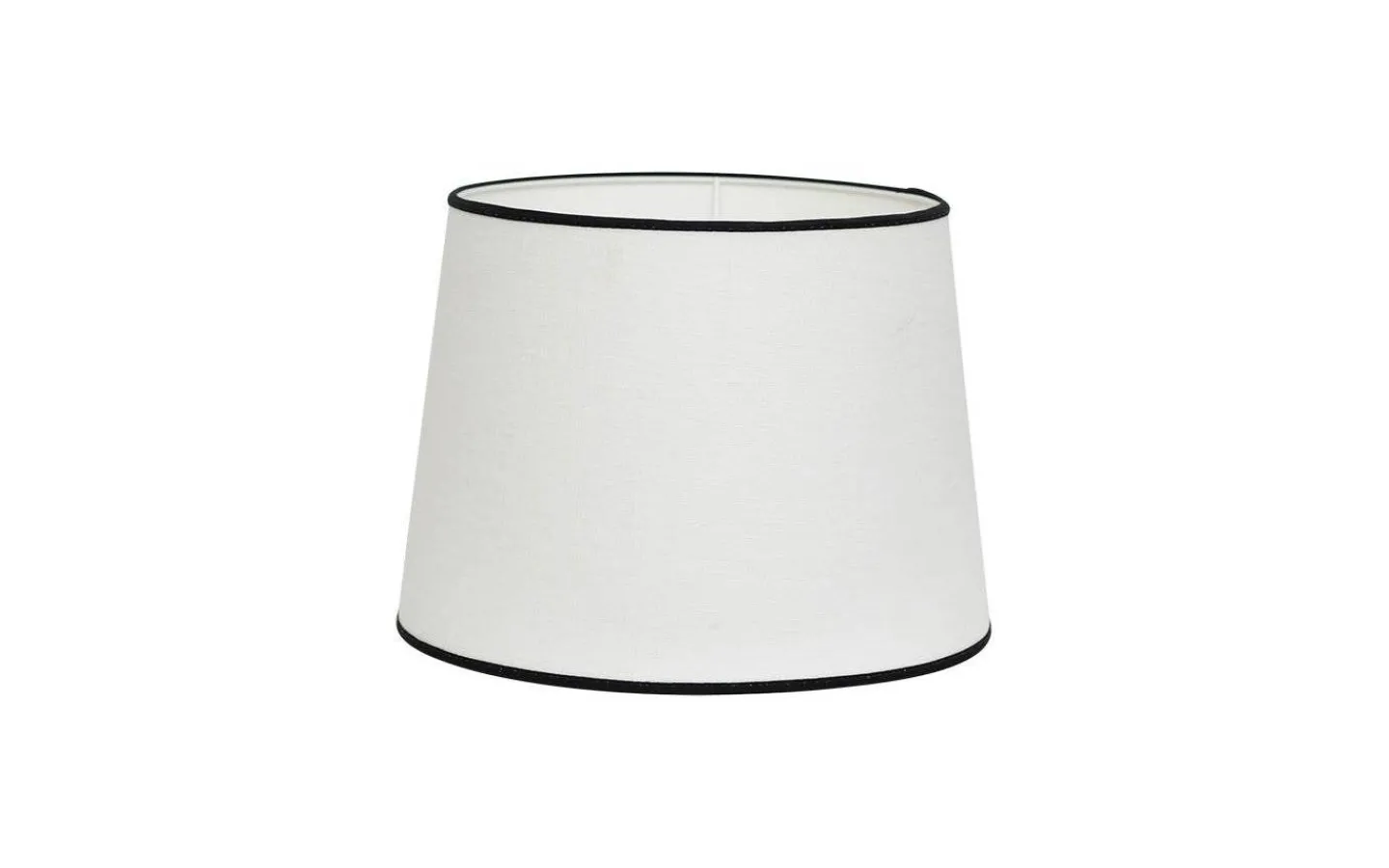Enfärgade Runda Lampskärmar < Hallbergs Carolin Lampskärm Ø35cm Vit med svarta band