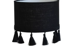 Cylinder Lampskärmar < Hallbergs Carolin Lampskärm Cylinder med Fransar Ø35cm Svart