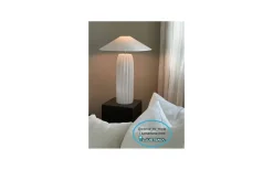 Enfärgade Runda Lampskärmar-Hallbergs Carolin Låg Lampskärm Ø50cm Vit