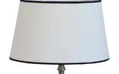 Ovala Lampskärmar < Hallbergs Carolin Oval Lampskärm 20cm Vit, Svart Band
