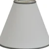 Toppringsskärmar-Hallbergs Carolin Toppringskärm Ø22cm Vit, Grått Band
