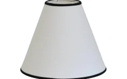 Toppringsskärmar-Hallbergs Carolin Toppringskärm Ø22cm Vit, Svart Kantband