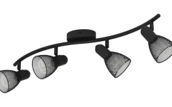 Avlånga Takspotlights|Takspot Med Minst 4 Lampor-Eglo Carovigna Takspotlight 64cm Svart