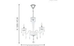 Kristallkronor < Eglo Carpento Kristallkrona 2-Arm 54cm Vit