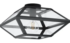 Plafonder < Eglo Casefabre Plafond 37cm Svart