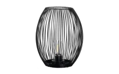 Uppladdningsbara Lampor Inomhus < Leonardo Casolare Lanterna 24 cm Svart med LED