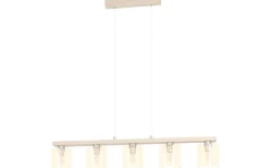 Avlånga Taklampor-Eglo Castralvo Taklampa 121cm 5L Trä/Amber