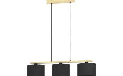 Avlånga Taklampor-Eglo Castralvo Taklampa 98cm Svart/Brun