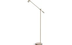 Golvläslampor|Vardagsrum < Belid Cato Golvlampa 134cm LED GU4 Dimbar Nougat/Mässing