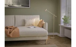 Golvläslampor|Vardagsrum < Belid Cato Golvlampa 134cm LED GU4 Dimbar Nougat/Mässing