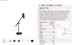 Skrivbordslampor-Belid Cato Skrivbordslampa 48cm Mattsvart