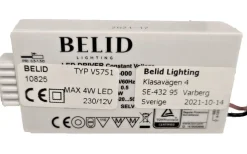 Transformatorer (Konstantspänning V)|Reservglas Och Reservdelar < Belid Cato Transformator LED med vriddimmer 12V DC Max 6W