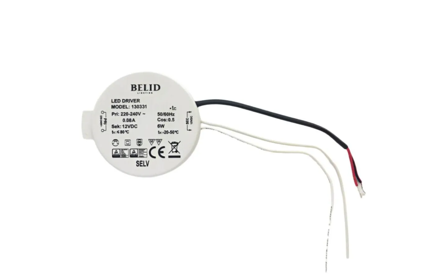 Transformatorer (Konstantspänning V)|Reservglas Och Reservdelar < Belid Cato Transformator LED Puck med dimmer 12V DC Max 6W