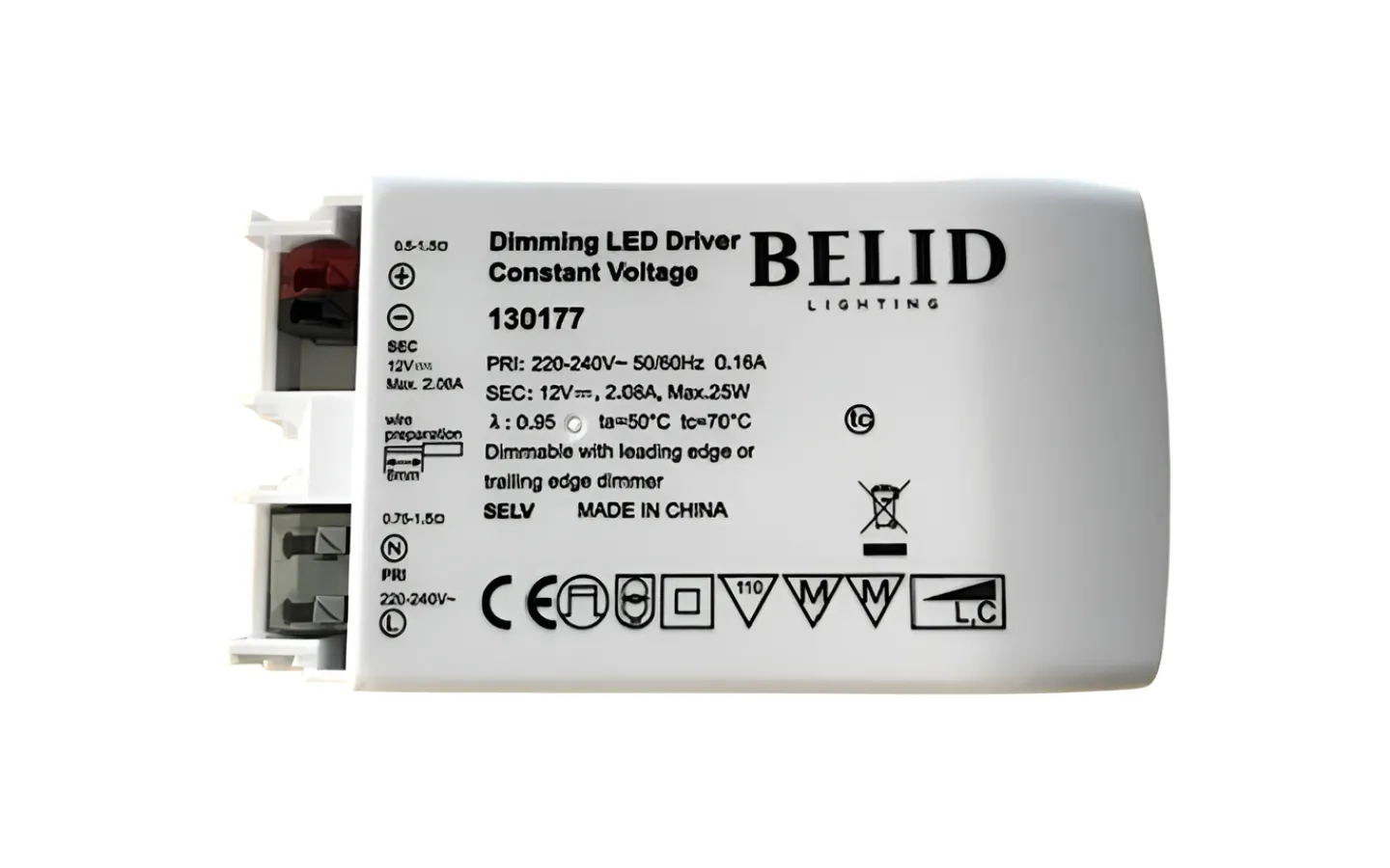 Transformatorer (Konstantspänning V)|Reservglas Och Reservdelar-Belid Cato Transformator LED 12V DC Max 25W